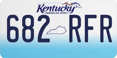 KY license plate 682RFR
