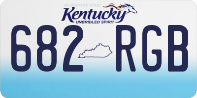 KY license plate 682RGB