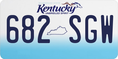 KY license plate 682SGW