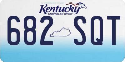 KY license plate 682SQT