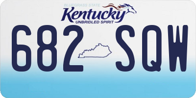 KY license plate 682SQW