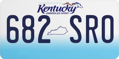 KY license plate 682SRO