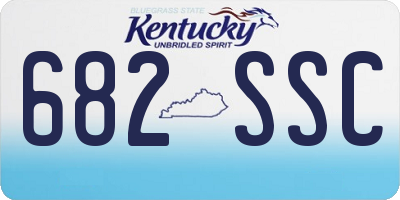 KY license plate 682SSC