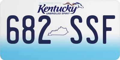 KY license plate 682SSF