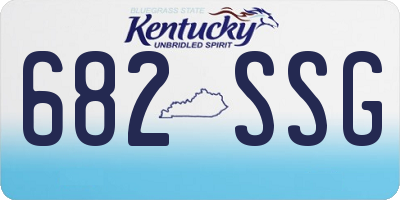 KY license plate 682SSG