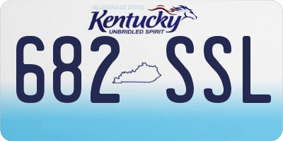 KY license plate 682SSL
