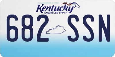 KY license plate 682SSN
