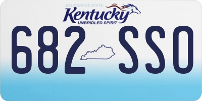 KY license plate 682SSO