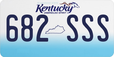 KY license plate 682SSS