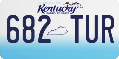 KY license plate 682TUR