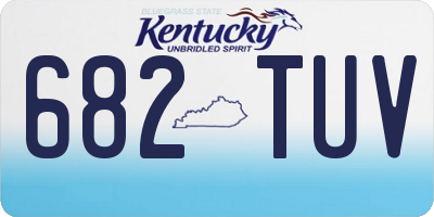 KY license plate 682TUV