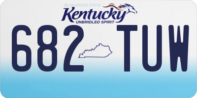 KY license plate 682TUW