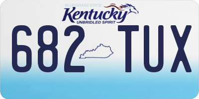 KY license plate 682TUX