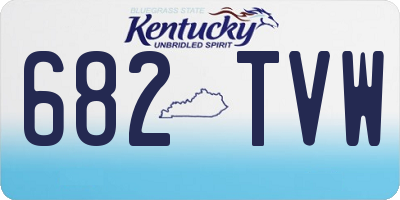 KY license plate 682TVW