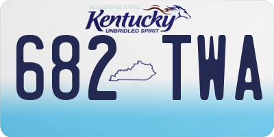 KY license plate 682TWA