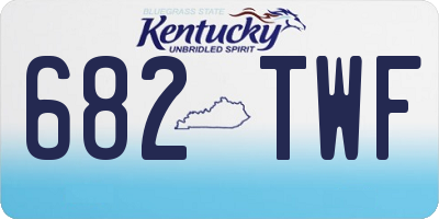 KY license plate 682TWF
