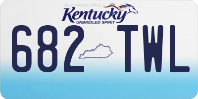 KY license plate 682TWL