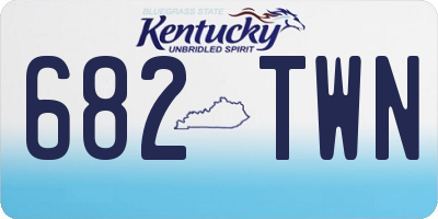KY license plate 682TWN