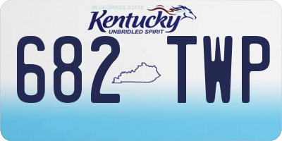 KY license plate 682TWP