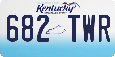 KY license plate 682TWR