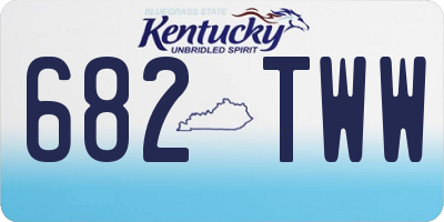 KY license plate 682TWW