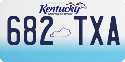 KY license plate 682TXA
