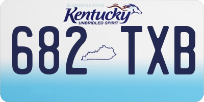 KY license plate 682TXB