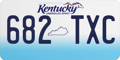 KY license plate 682TXC
