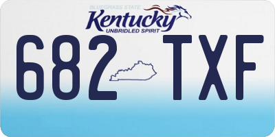 KY license plate 682TXF