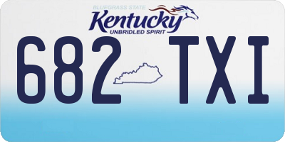 KY license plate 682TXI
