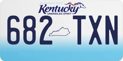 KY license plate 682TXN