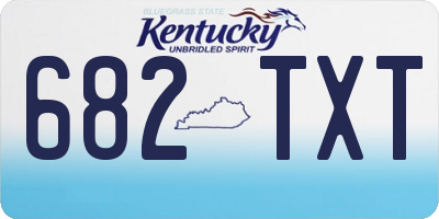 KY license plate 682TXT