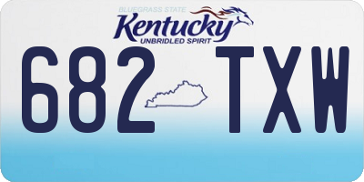 KY license plate 682TXW