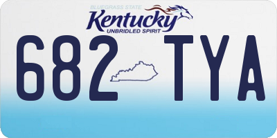 KY license plate 682TYA
