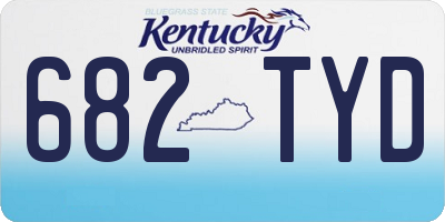 KY license plate 682TYD