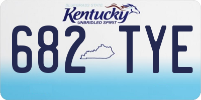 KY license plate 682TYE