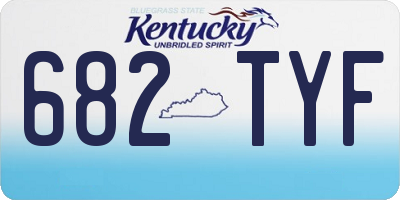KY license plate 682TYF