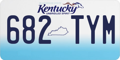 KY license plate 682TYM