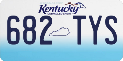 KY license plate 682TYS