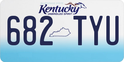 KY license plate 682TYU