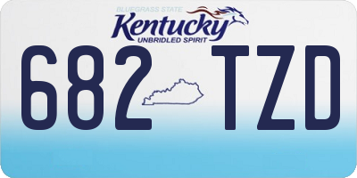 KY license plate 682TZD