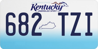 KY license plate 682TZI