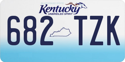 KY license plate 682TZK