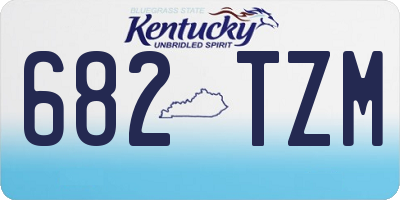 KY license plate 682TZM