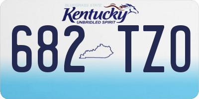 KY license plate 682TZO