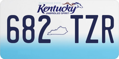 KY license plate 682TZR