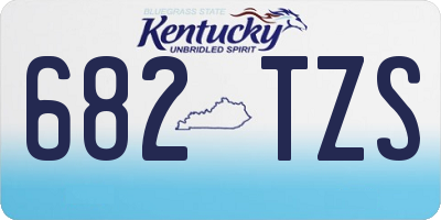 KY license plate 682TZS