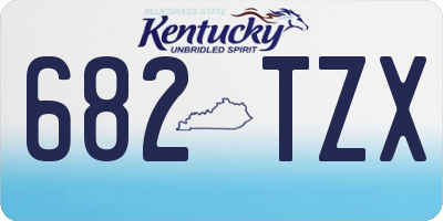 KY license plate 682TZX