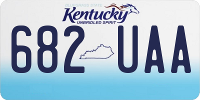 KY license plate 682UAA
