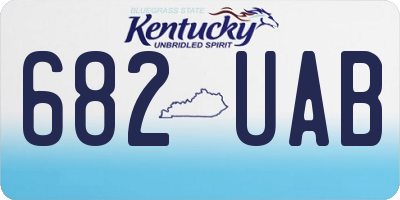 KY license plate 682UAB